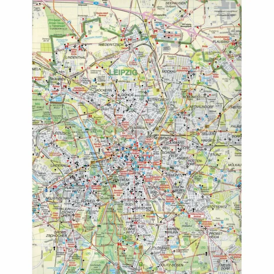 Fahrradkarten|Fahrradkarten^RADWANDERKARTE LEIPZIG UND UMGEBUNG - Fahrradkarte