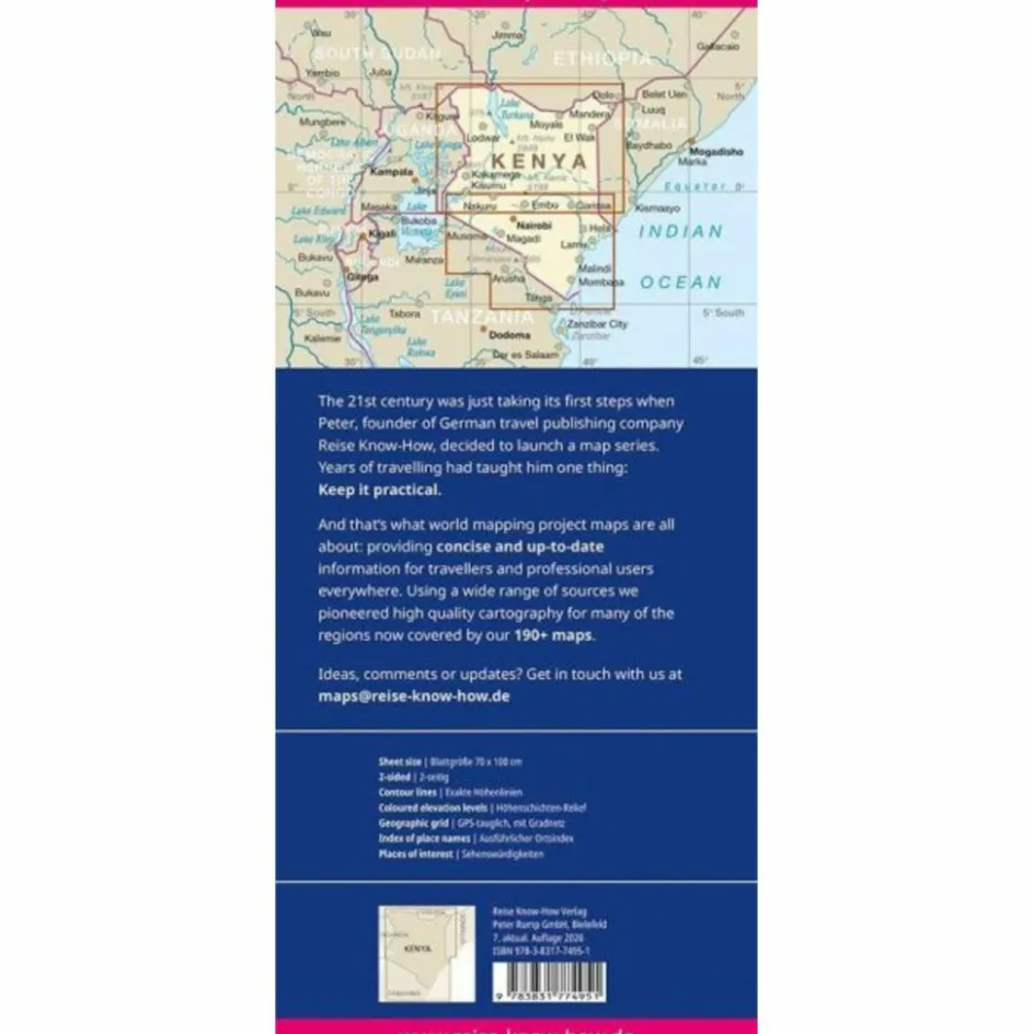 New REISE KNOW-HOW LANDKARTE KENIA / KENYA (1:950.000) - Straßenkarte Straßenkarten|Straßenkarten