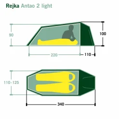 Rejka 2-Personen-Zelte|3-Jahreszeiten-Zelte^ANTAO II LIGHT - Tunnelzelt