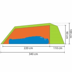 Best ANTAO II LIGHT UL - Tunnelzelt 2-Personen-Zelte|3-Jahreszeiten-Zelte