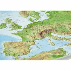 Wandkarten Und Poster^RELIEF EUROPA 1:16 MIO MIT HOLZRAHMEN - Karte