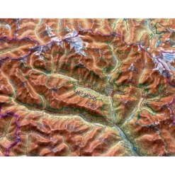Wandkarten Und Poster^RELIEF TIROL 1:325.000 - Karte