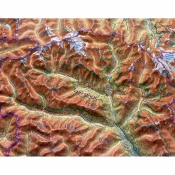 New RELIEF TIROL 1:325.000 MIT NATURHOLZRAHMEN - Karte Wandkarten Und Poster