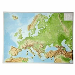 Outlet RELIEFKARTE EUROPA GROSS 1 : 8.000.000 - Karte Wandkarten Und Poster