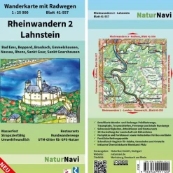 Fahrradkarten|Wanderkarten Und Winterkarten^RHEINWANDERN 2 - LAHNSTEIN 1:25 000 - Wanderkarte