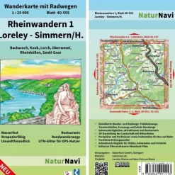 Fahrradkarten|Wanderkarten Und Winterkarten^RHEINWANDERN 1 - LORELEY - SIMMERN/H. 1:25 000 - Wanderkarte
