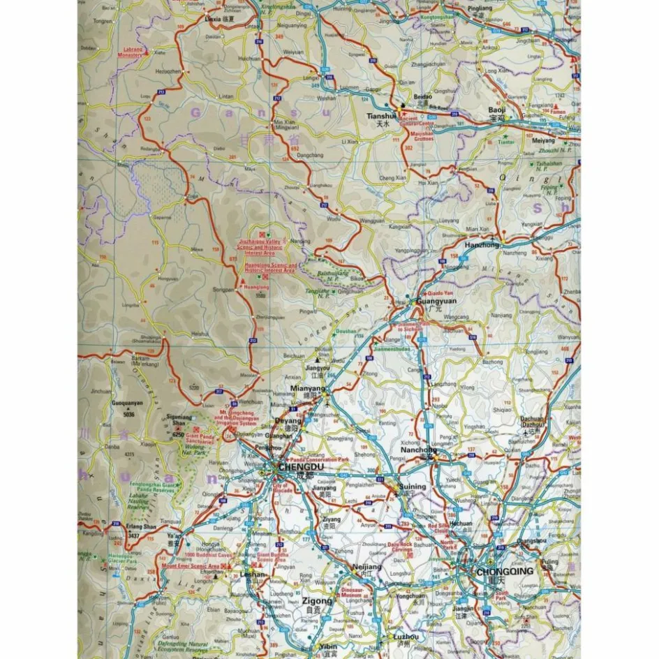 Hot RKH WMP CHINA, WEST - Straßenkarte Straßenkarten|Straßenkarten