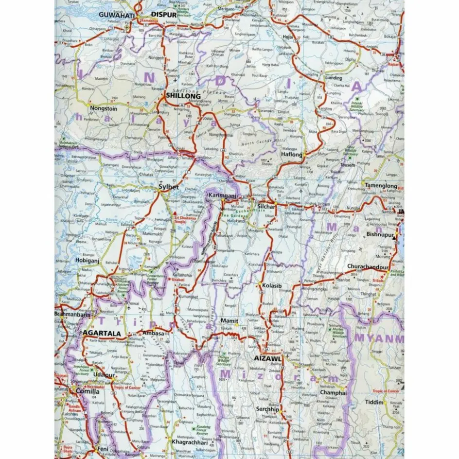 Sale RKH WMP INDIEN, NORDOST 1 : 1.300.000 - Straßenkarte Straßenkarten|Straßenkarten