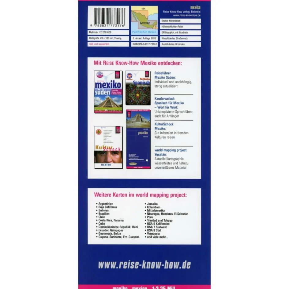 Straßenkarten|Straßenkarten^RKH WMP MEXIKO 1:2.250.000 - Straßenkarte