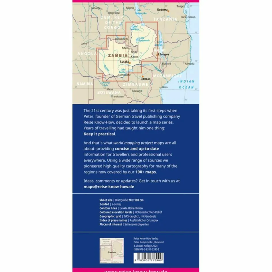 Straßenkarten|Straßenkarten^RKH WMP SAMBIA 1:1.000.000 - Straßenkarte