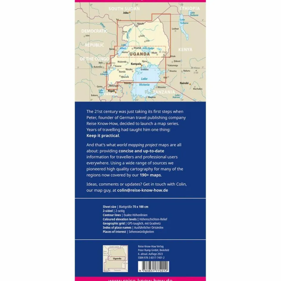 Hot RKH WMP UGANDA 1:600.000 - Straßenkarte Straßenkarten|Straßenkarten