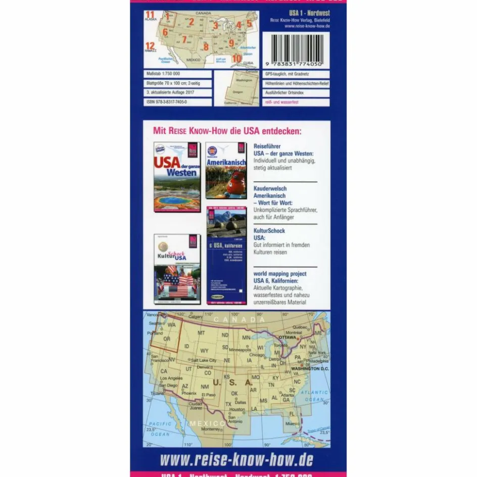 Straßenkarten|Straßenkarten^RKH WMP USA 01, NORDWEST - Straßenkarte