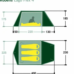 Robens 3-Personen-Zelte|3-Jahreszeiten-Zelte^LAGO FLEX 4 - Familienzelt