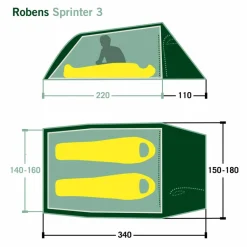 New SPRINTER 3 LW - Tunnelzelt 2-Personen-Zelte|Sommerzelte