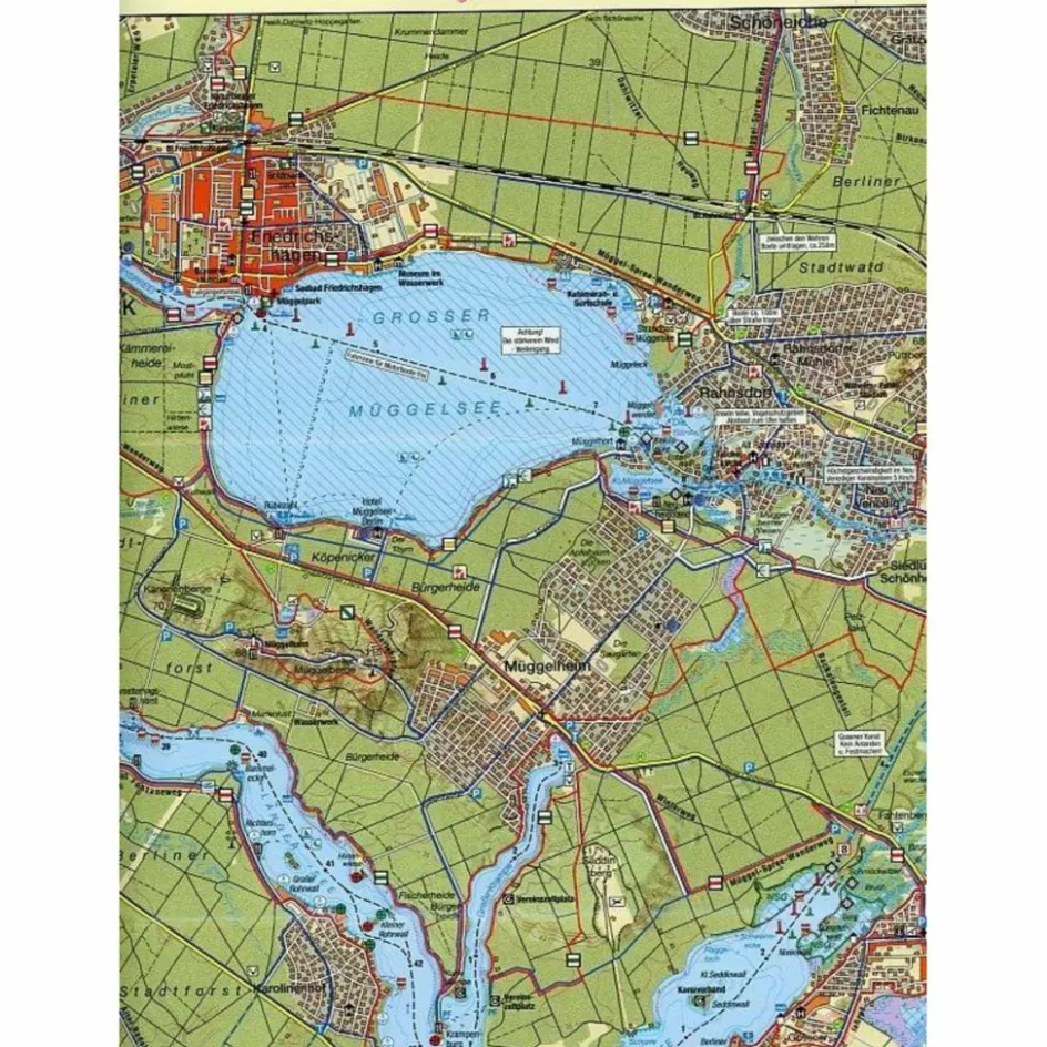Fahrradkarten|Gewässerkarten^RWG-KARTE DAHME-SPREE - KÖPENICK, ERKNER - Fahrradkarte