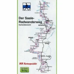 Outlet SAALE-RADWANDERWEG 1 : 50 000 - Fahrradkarte Fahrradkarten|Fahrradkarten