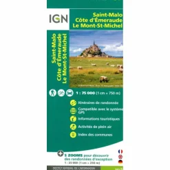 Sale SAINT MALO CÔTE D'EMERAUDE MONT ST. MICHEL 1:75 000 Fahrradkarten|Wanderkarten Und Winterkarten