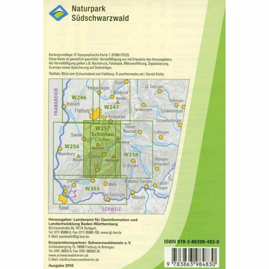 Clearance SCHÖNAU IM SCHWARZWALD 1:25 000 Wanderkarten Und Winterkarten|Wanderkarten Und Winterkarten