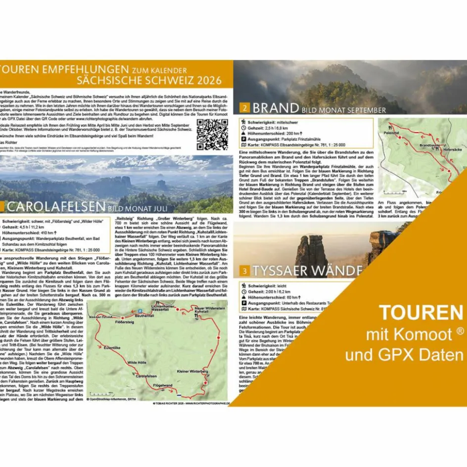 Kalender^SÄCHSISCHE SCHWEIZ 2026 - Kalender