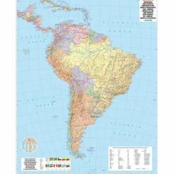 Outlet SÜDAMERIKA, KONTINENTKARTE 1:8 000 000 - Straßenkarte Straßenkarten|Straßenkarten