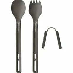 New FRONTIER UL CUTLERY SET - [2 PIECE] LONG HANDLE SPOON & SPOR - Campingbesteck Campingtöpfe Und Campinggeschirr