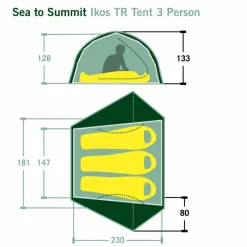 Sea to Summit 3-Personen-Zelte|Sommerzelte^IKOS TR TENT 3 PERSON - Kuppelzelt