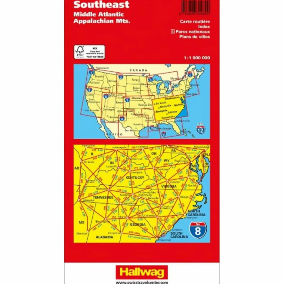 New SOUTHEAST MIDDLE ATLANTIC, APPALACHIAN MTS. NR. 08 USA ROAD - Straßenkarte Straßenkarten|Straßenkarten