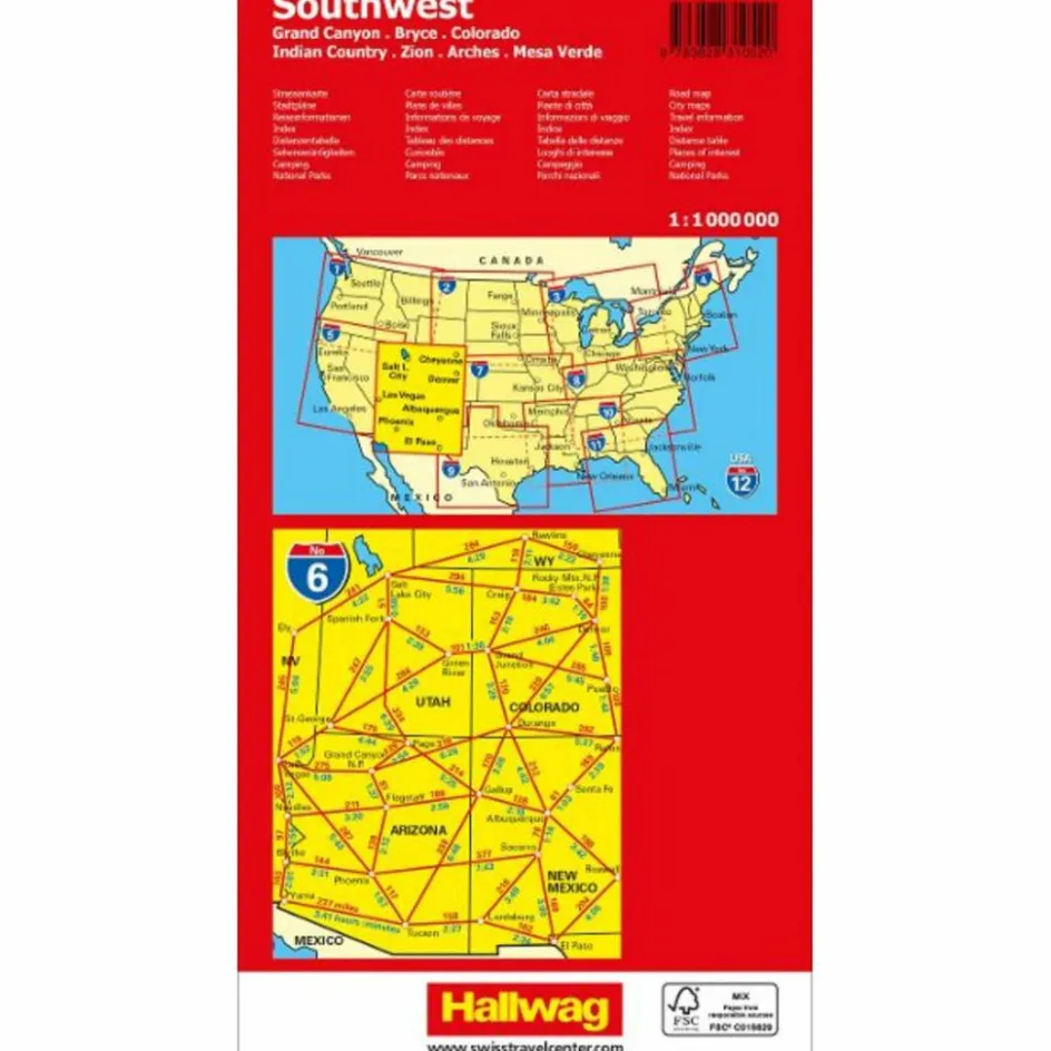 Best SOUTHWEST, SOUTHERN ROCKIES, CANYON COUNTRY STRASSENKARTE Straßenkarten|Straßenkarten