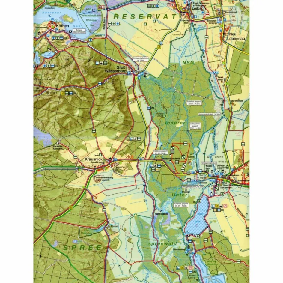 Sale SPREEWALD 1 : 35 000 - Fahrradkarte Fahrradkarten|Wanderkarten Und Winterkarten