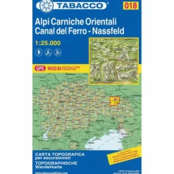 Wanderkarten Und Winterkarten|Wanderkarten Und Winterkarten^TABACCO #18 ALPI CARNICHE 1:25000 - Wanderkarte