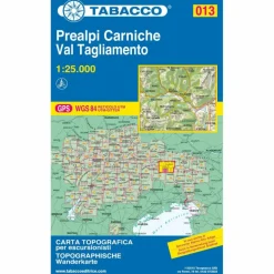 Wanderkarten Und Winterkarten|Wanderkarten Und Winterkarten^TABACCO WANDERN 1 : 25 000 PREALPI CARNICHE / VAL TAGLIAMENT - Wanderkarte