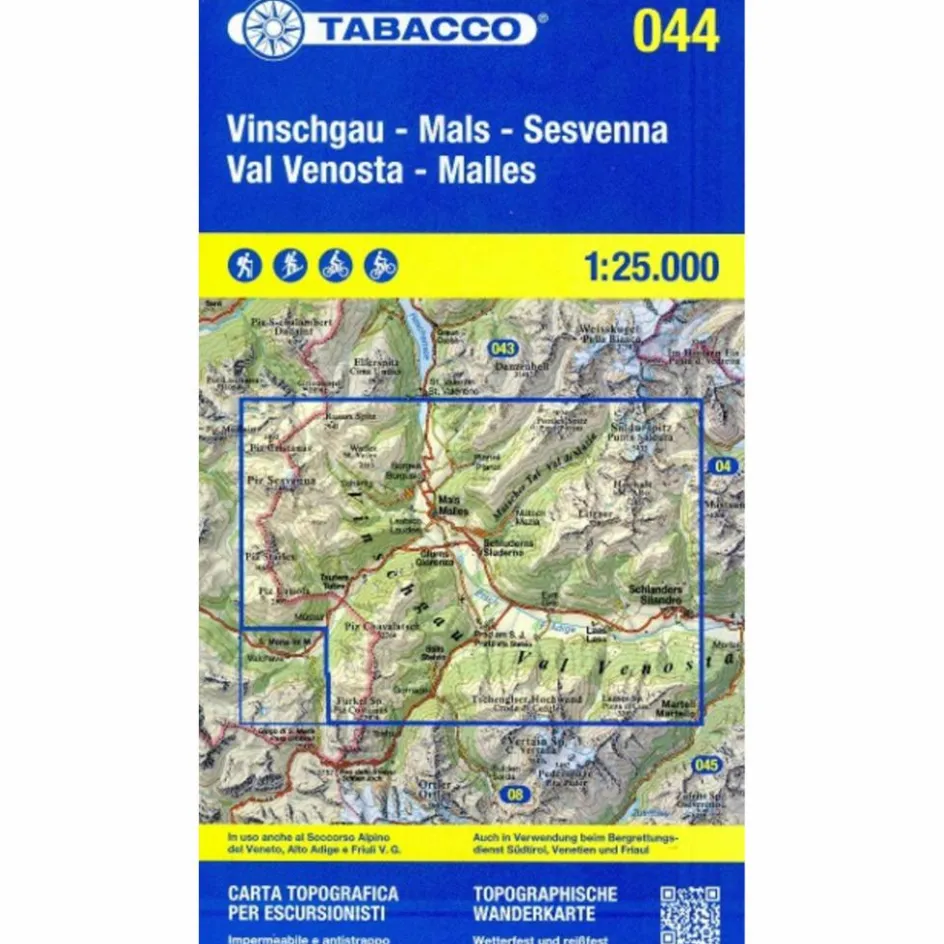 Hot TABACCO WANDERN VINSCHGAU SESVENNA 1:25000 Wanderkarten Und Winterkarten|Wanderkarten Und Winterkarten