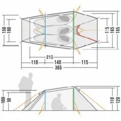 New NARVIK 3 - Tunnelzelt 3-Personen-Zelte|3-Jahreszeiten-Zelte