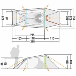 Tatonka 2-Personen-Zelte|3-Jahreszeiten-Zelte^NARVIK 2 - Tunnelzelt