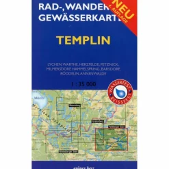 Hot TEMPLIN 1 : 35 000 RAD-, WANDER- UND GEWÄSSERKARTE - Fahrradkarte Fahrradkarten|Gewässerkarten
