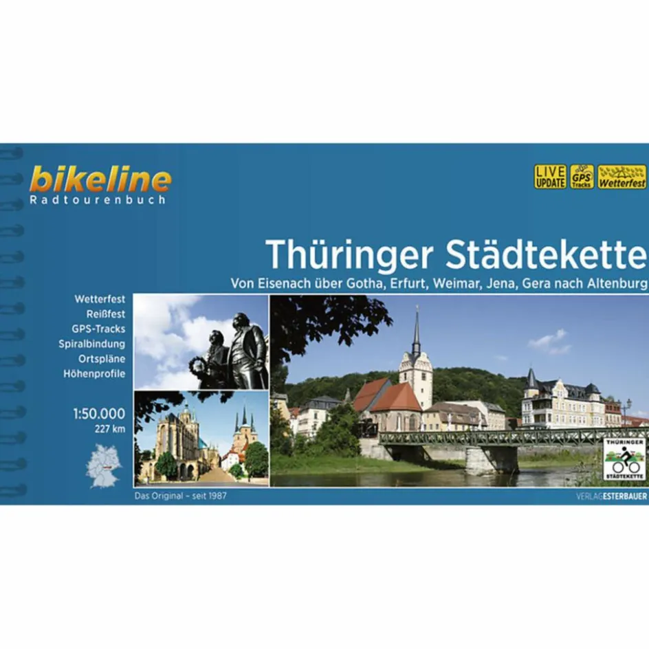 Radwanderführer Und Mountainbikeführer^THÜRINGER STÄDTEKETTE - Radwanderführer