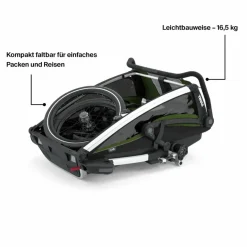 Kinder Thule Kinder Fahrradanhänger^CHARIOT CAB - Fahrradanhänger