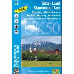 Wanderkarten Und Winterkarten|Wanderkarten Und Winterkarten^TÖLZER LAND - STARNBERGER SEE 1 : 50 000 (UK50-52)