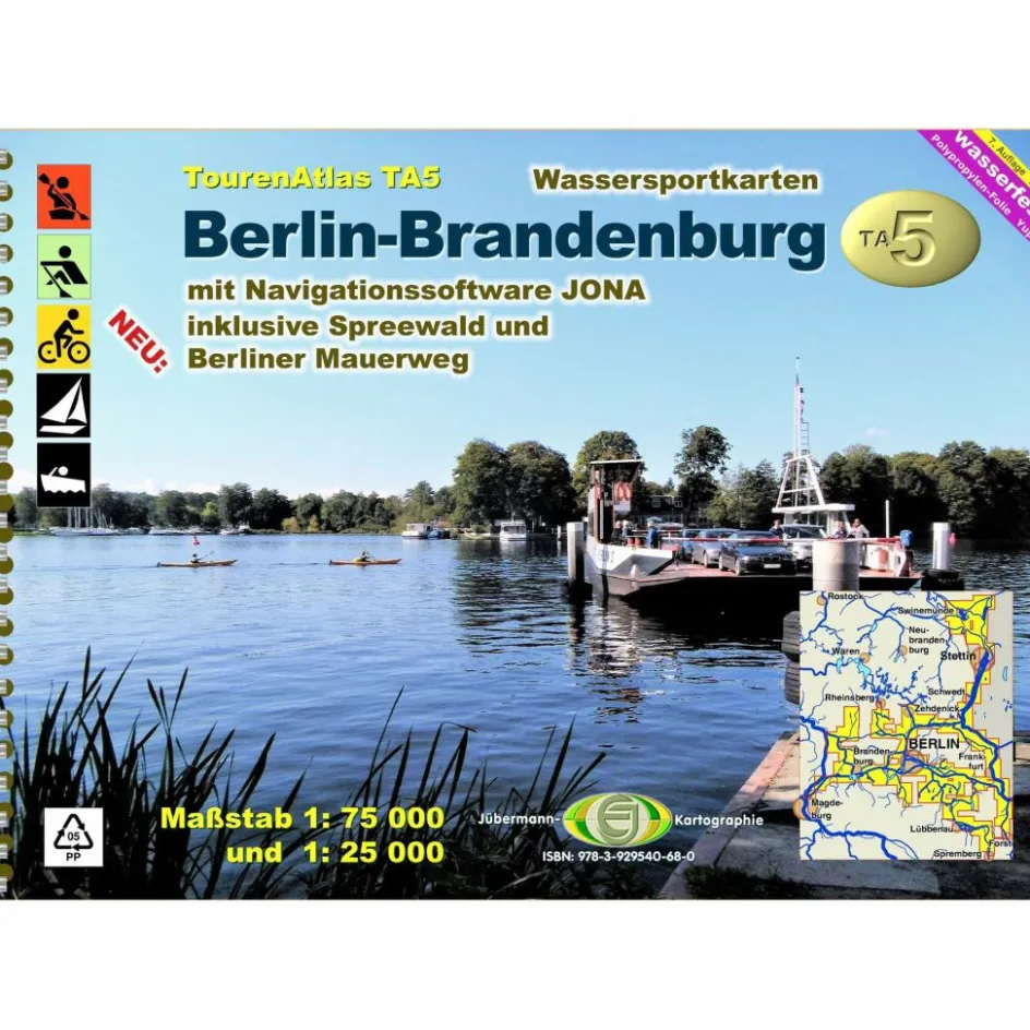 Best TOURENATLAS TA5 BERLIN-BRANDENBURG - Wasserkarte Gewässerkarten|Gewässerkarten
