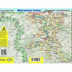 New TOURENATLAS TA4 WASSERWANDERN 04 OBERWESER-LEINE - Wasserkarte Gewässerkarten|Gewässerkarten
