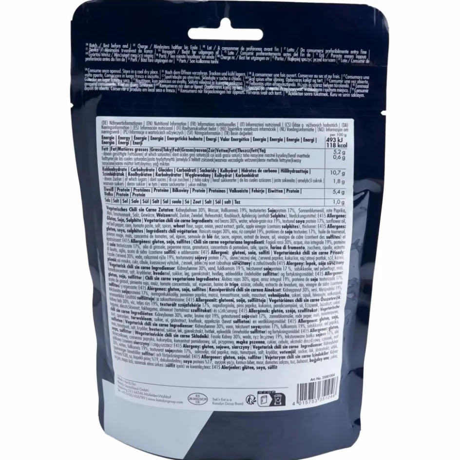 Online TREK'N EAT VEGETARISCHES CHILI SIN CARNE-RTE - Outdoor Essen Verpflegung