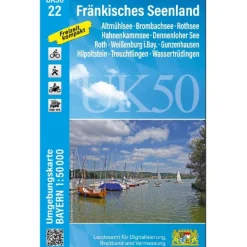 Fahrradkarten|Wanderkarten Und Winterkarten^UK50-22 FRÄNKISCHES SEENLAND