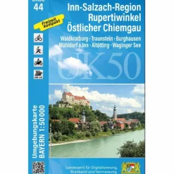 Fahrradkarten|Wanderkarten Und Winterkarten^UK50-44 INN-SALZACH-REGION, RUPERTIWINKEL, ÖSTL. CHIEMGAU