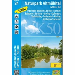 Discount UK50-24 NATURPARK ALTMÜHLTAL MITTLERER TEIL Fahrradkarten|Wanderkarten Und Winterkarten
