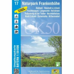 Fahrradkarten|Wanderkarten Und Winterkarten^UK50-17 NATURPARK FRANKENHÖHE