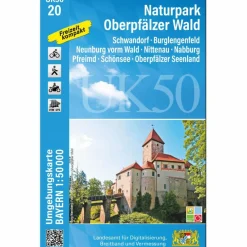 Fahrradkarten|Wanderkarten Und Winterkarten^UK50-20 NATURPARK OBERPFÄLZER WALD