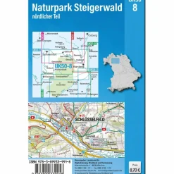 Fahrradkarten|Wanderkarten Und Winterkarten^UK50-8 NATURPARK STEIGERWALD, NÖRDLICHER TEIL