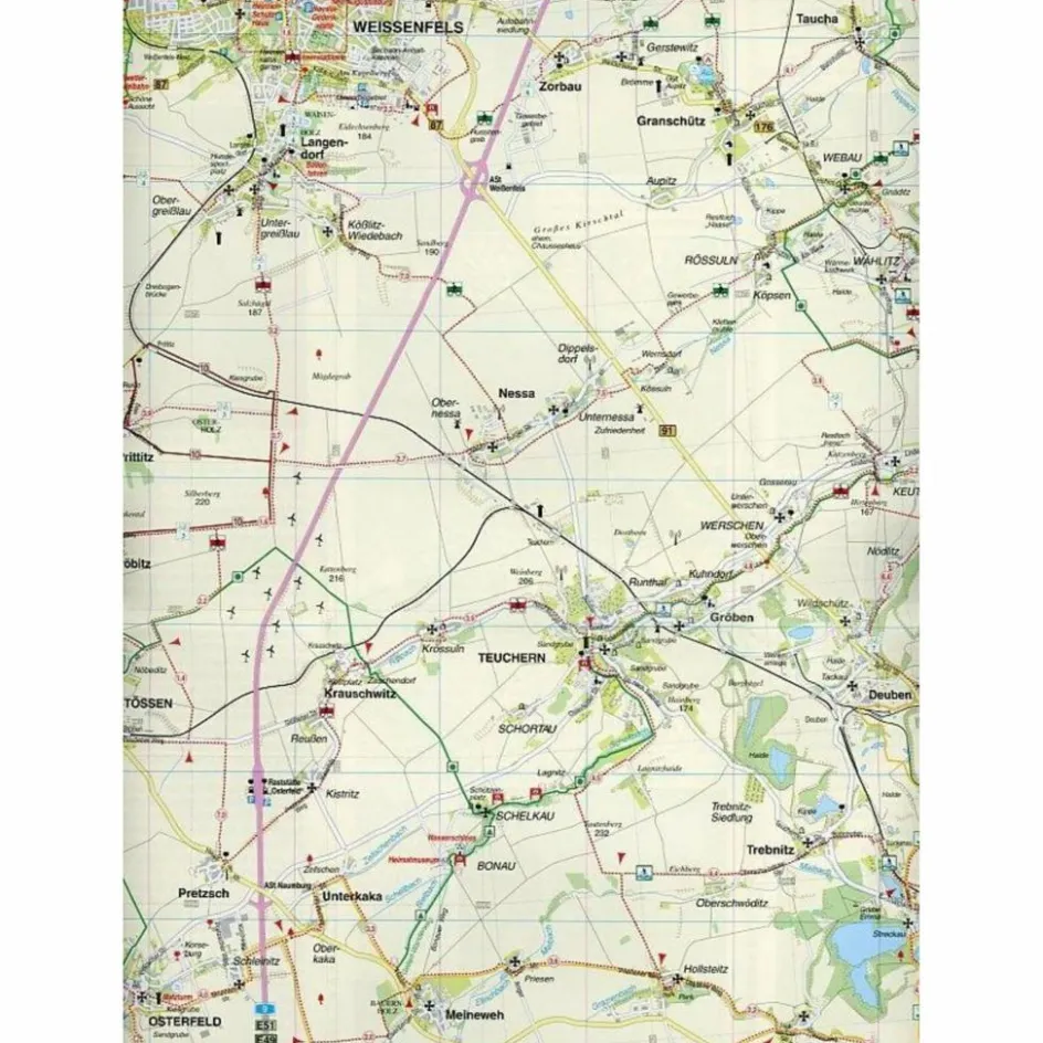 New UNTERES SAALETAL, WEIßENFELS, MERSEBURG - Wanderkarte Fahrradkarten|Wanderkarten Und Winterkarten