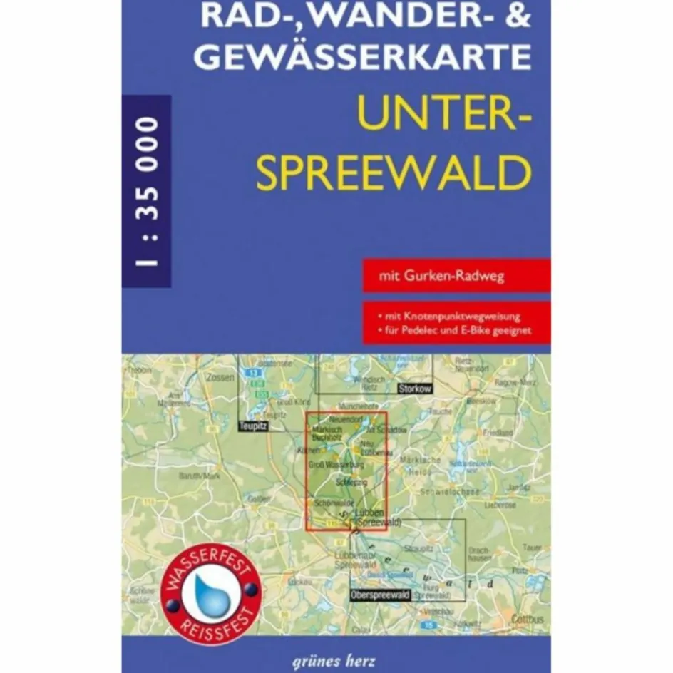New UNTERSPREEWALD 1 : 35 000 Fahrradkarten|Gewässerkarten