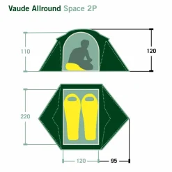 Vaude 2-Personen-Zelte|3-Jahreszeiten-Zelte^ALLROUND SPACE 2P - Kuppelzelt